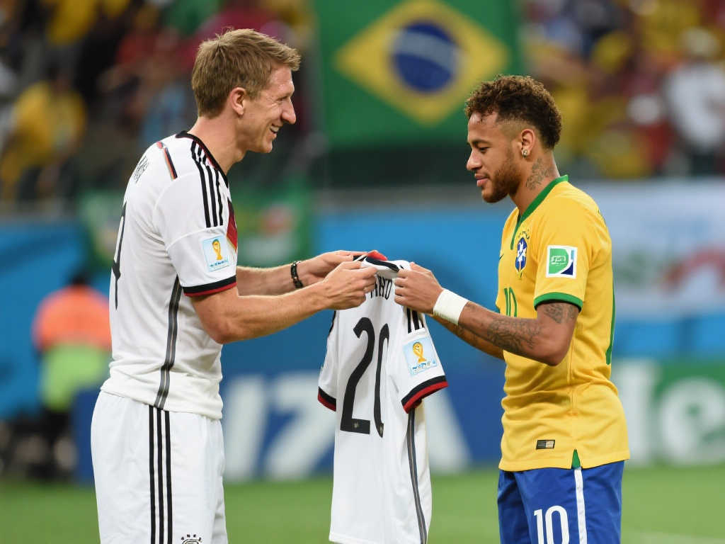 世界杯赛后球员互换球衣，温馨一幕打动无数网友